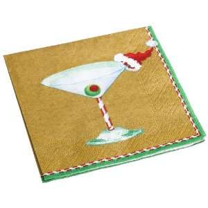  Caspari Christmas Cocktail Paper Cocktail Napkin Package 