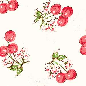 Cherry Fizz Cream Bouquet Cherries (5579 02)   BTY   Henry Glass 
