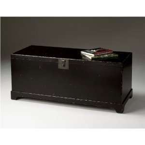  Distressed Black Cocktail Trunk by Butler Furniture
