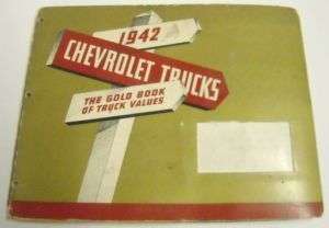 Chevrolet 1942 Gold Book Truck Dealer Showroom Album  