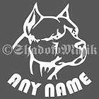 Inch Personalized Vinyl Decal   Pit Bull Head