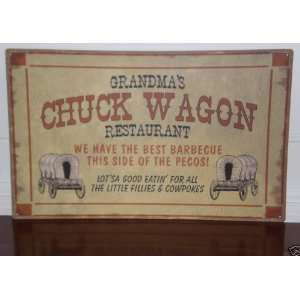  Vintage Looking Chuck Wagon Metal Sign 10 X 16 