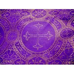  Metallic Church Brocade   Purple / Gold