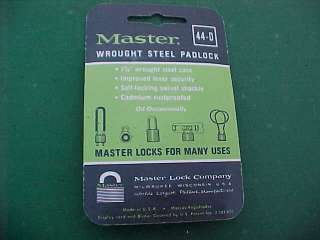 1960s Master 44 D Wrought Steel Padlock Lock MOC From Old Hardware 