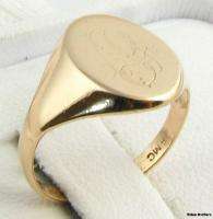 MONOGRAM RING   Solid 10k Yellow Gold Engraved MSA Small Estate 