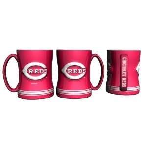Cincinnati Reds Coffee Mug   15oz Sculpted