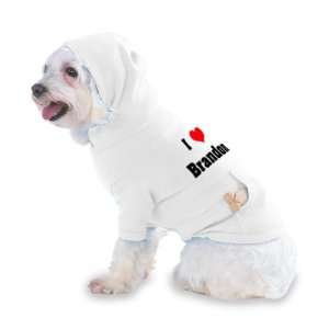  I Love/Heart Brandon Hooded T Shirt for Dog or Cat LARGE 