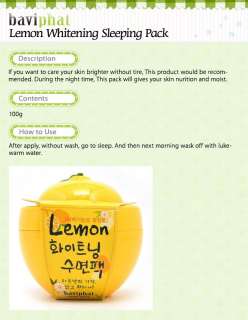 BAVIPHAT] Lemon Whitening sleeping Pack  
