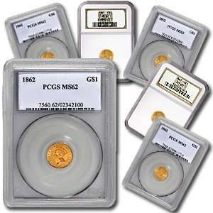  $1.00 Indian Head Gold Coins (Type 3)   MS 62 NGC or PCGS 