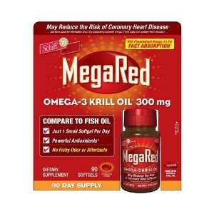  Schiff MegaRed Omega 3 Krill Oil 300 mg   90 Softgels pack 