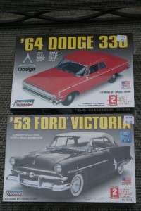 Lot of Lindberg model 1953 Ford Victoria 1964 Dodge 330 1/25  