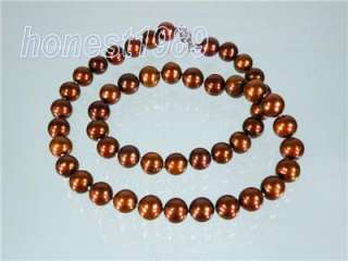 RARE 9 10mm CHOCOLATE SOUTH SEA PEARL NECKLACE 18 14K  