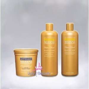  Mizani SET (w/Lip Gloss) Butter Blend Hair Bath Shampoo 33 