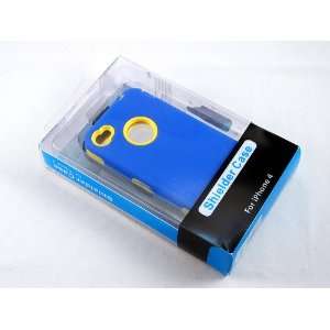 Smile Case Full Protection Case Blue on Yellow for AT&T iPhone 4 4G 