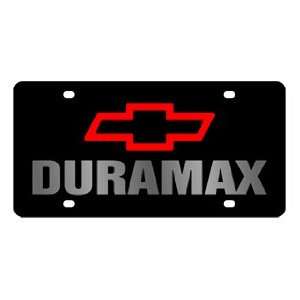  Chevrolet Duramax License Plate on Black Steel Automotive