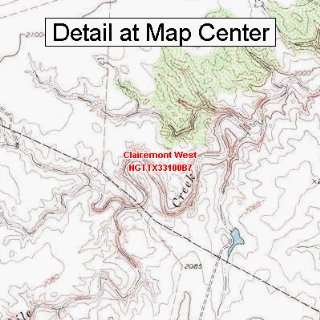  USGS Topographic Quadrangle Map   Clairemont West, Texas 