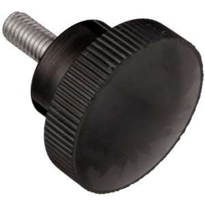 DimcoGray Black Thermoplastic Knurled Clamping Knob, Zinc Stud 10 32 