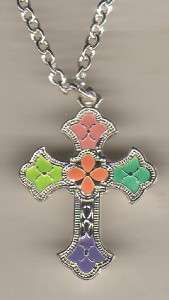 Lovely 2 Tone St Philomena Religious Medal Necklace