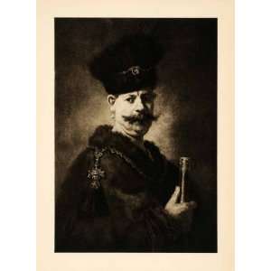  1907 Photogravure Portrait Sobieski Rembrandt Dutch Noble 