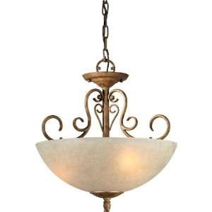 Forte Lighting 2392 03 17 Chestnut Traditional / Classic 16Wx17H Semi 