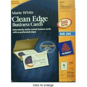    Matte White Clean Edge Business Cards (500 Cards)