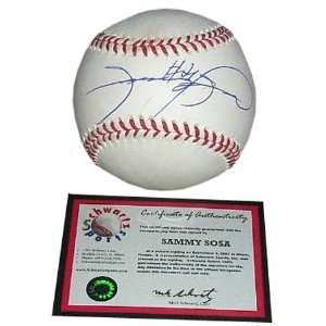  Sammy Sosa Autographed MLB Baseball