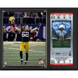 Clay Matthews Sublimated 12x15 Plaque  Details Green Bay Packers 