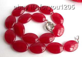 Stunning18 Natural red Chunk Jade Necklace  