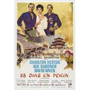   Peking Poster Argentine 27x40 Charlton Heston Ava Gardner David Niven