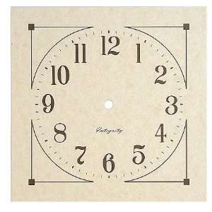    7 7/8 Small Mission Parchment Paper Clock Dial