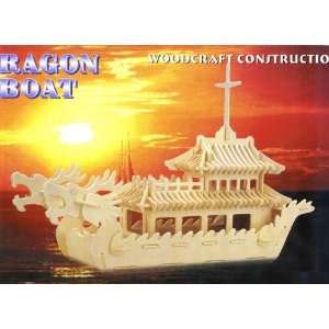  Woodcraft Construction Kit Dragon Boat Toys & Games