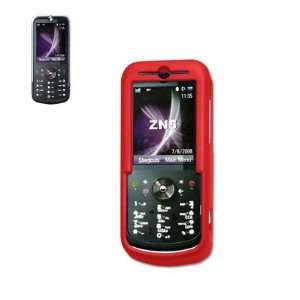   Rubberized Protector Cover for Motorola Zine ZN5   Red