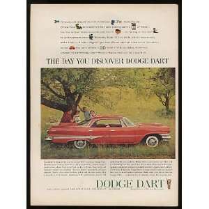    1960 Red Dodge Dart Phoenix Picnic Print Ad (9307)