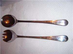 Silver Salad Spoon and Fork by Sheffield of England  