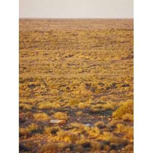 , Isolated Camp Site in the Desert Sand Dunes at Sunset, Australia 