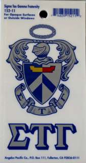Sigma Tau Gamma Crest and Letters Stickers / Decal  