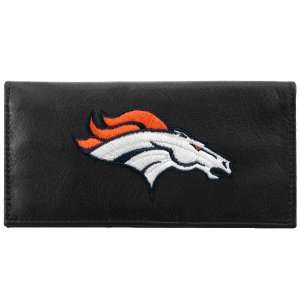  Denver Broncos Black Embroidered Leather Checkbook Cover 