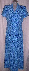 CLASSY SHADES OF BLUE FLORAL VERSATILE DRESS 8 MS DORBY  