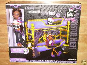   MONSTER HIGH Room To Howl CLAWDEEN WOLF Doll & BUNK BED Dead Tired