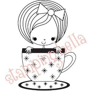   Bella Unmounted Rubber Stamp Tabitha The Teacup Girl