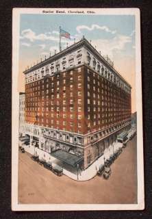 1922 Old Cars Statler Hotel Cleveland OH Postcard  