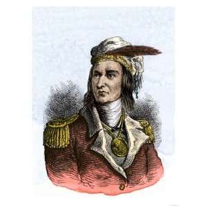  Tecumseh in a British Uniform Premium Poster Print, 12x16 