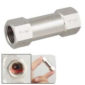  Silver Tone Metal 0.45 Threaded Hole Air Water One Way 