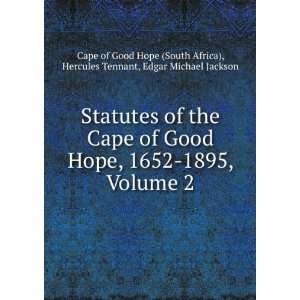   Tennant, Edgar Michael Jackson Cape of Good Hope (South Africa) Books