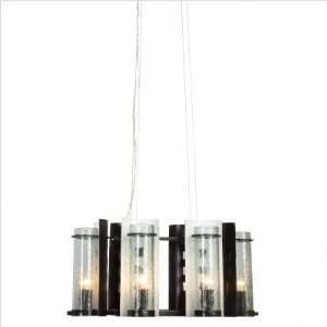 Silicon Valley Six Light Linear Chandelier in Brilliant Mojave Glass 