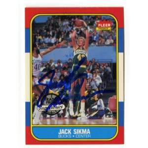  Jack Sikma Autographed 1986 87 Fleer Card 