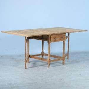   Antique Swedish Pine Drop Leaf Country Kitchen Table c.1820 1840