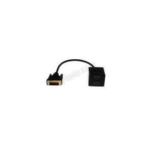   DVI D Male to 2 x HDMI Female Cable Splitter