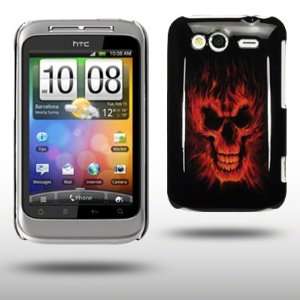  HTC WILDFIRE S BURNING SKULL PATTERN BACK COVER BY 