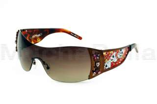  SUNGLASSES EHS022 EHS 022 SKULL & CHERRY BLOSSUMS COCOA AUTHENTIC